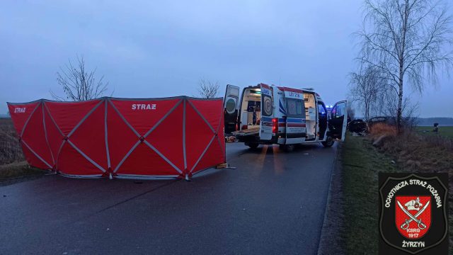 Śmiertelny wypadek w regionie. Jedna osoba nie żyje, droga jest zablokowana (zdjęcia)