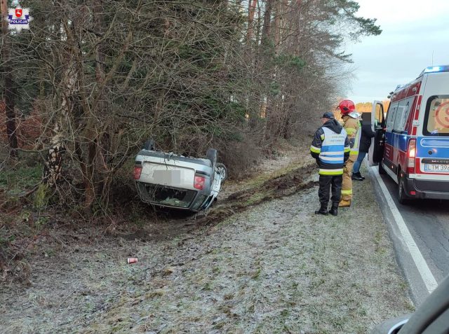 18-latek przesadził z prędkością, dachował volkswagenem (zdjęcia)