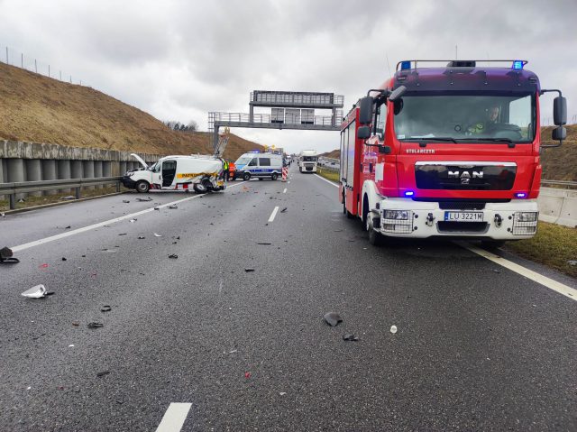 Zablokowana obwodnica Lublina. Tragiczny wypadek na pasie w kierunku Zamościa, nie żyje jedna osoba (zdjęcia, wideo) AKTUALIZACJA