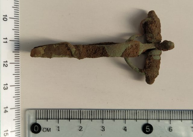Chodził z wykrywaczem metali po lesie, znalazł zabytkowe przedmioty z okresu rzymskiego (zdjęcia)