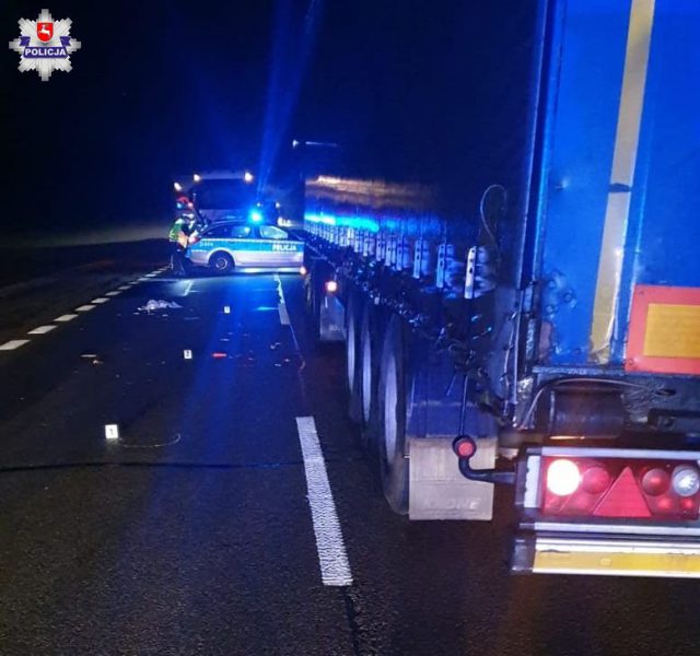 Obywatel Ukrainy wjechał ciężarówką w policjanta. Funkcjonariusz trafił do szpitala (zdjęcia)