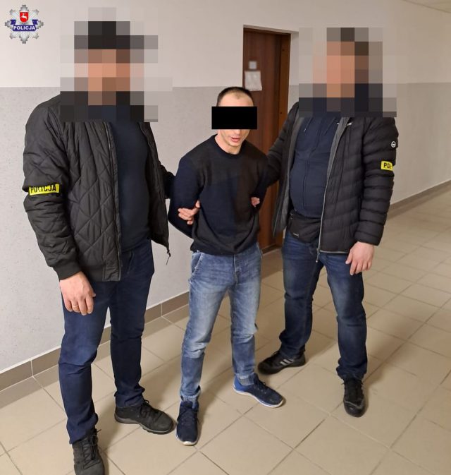 Pobicie i kradzież w hotelu pracowniczym w Lublinie. Sprawca zatrzymany (zdjęcia)