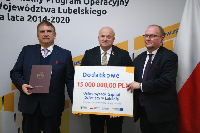 Dodatkowe 15 mln zł z funduszy unijnych otrzymał Uniwersytecki Szpital Dziecięcy w Lublinie (zdjęcia)