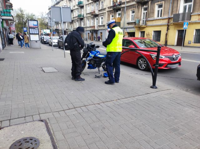 Zderzenie motocykla z osobową hondą na ul. Lubartowskiej (zdjęcia)