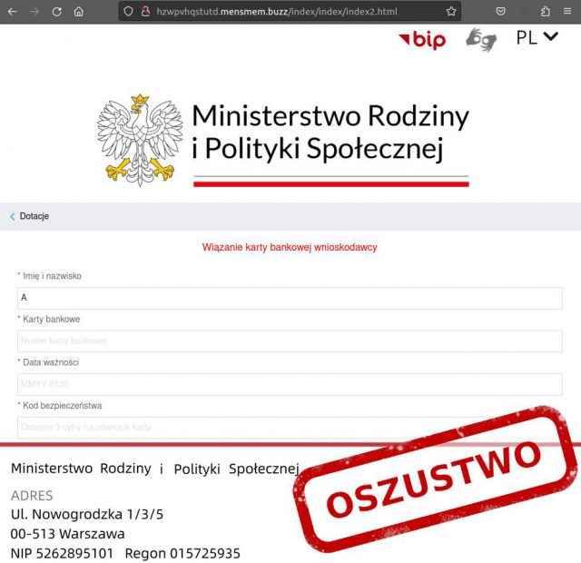 Zmasowany atak oszustów podszywających się pod Allegro i jedno z ministerstw