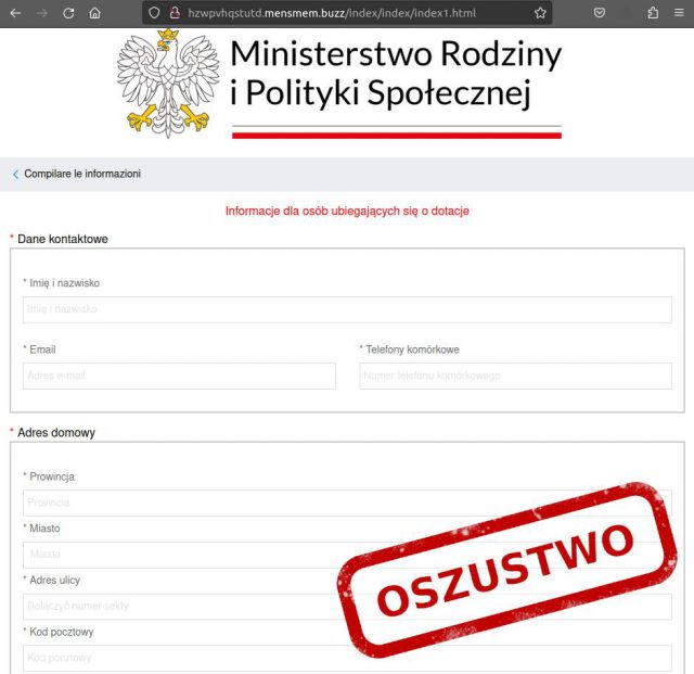 Zmasowany atak oszustów podszywających się pod Allegro i jedno z ministerstw