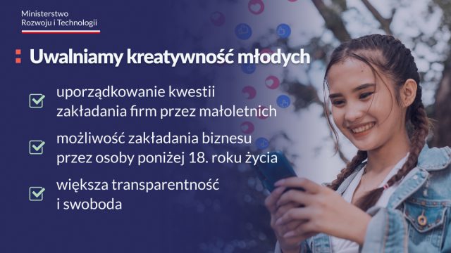 Chcesz założyć biznes przed 18 rokiem życia? Ministerstwo Rozwoju i Technologii wprowadzi ułatwienia