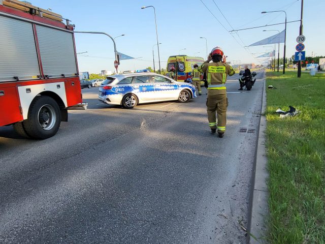 Zderzenie dwóch motocyklistów w Lublinie. Na miejscu trwają działania służb ratunkowych (zdjęcia)