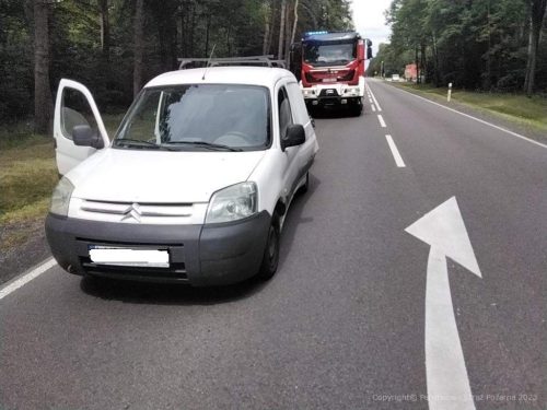 Po wypadku utrudnienia w ruchu na trasie Kock – Radzyń Podlaski. Jeden pas zablokowany (zdjęcia)