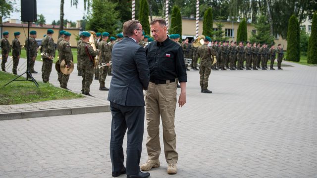 Ministrowie obrony Polski i Niemiec spotkali się w Zamościu. Rozmawiali o bezpieczeństwie regionu (zdjęcia)