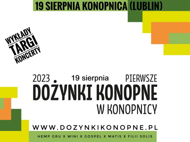 W Konopnicy koło Lublina odbędą się Dożynki Konopne. Organizatorzy szykują szereg atrakcji