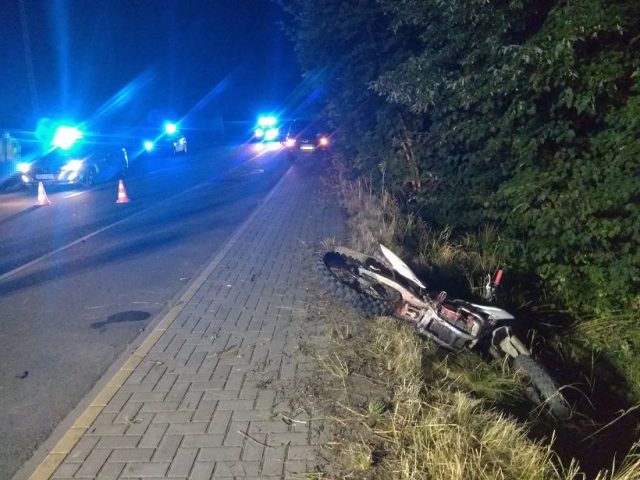 Uderzył motocyklem w drzewo, 32-latek zginął na miejscu. Mężczyzna miał dożywotni zakaz kierowania pojazdami (zdjęcia)