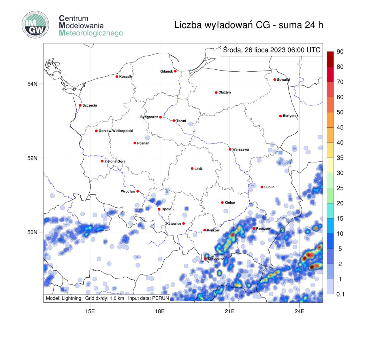 Silne ulewy i lokalne burze wystąpią w woj. lubelskim. Nawet 40-65 mm deszczu i podtopienia