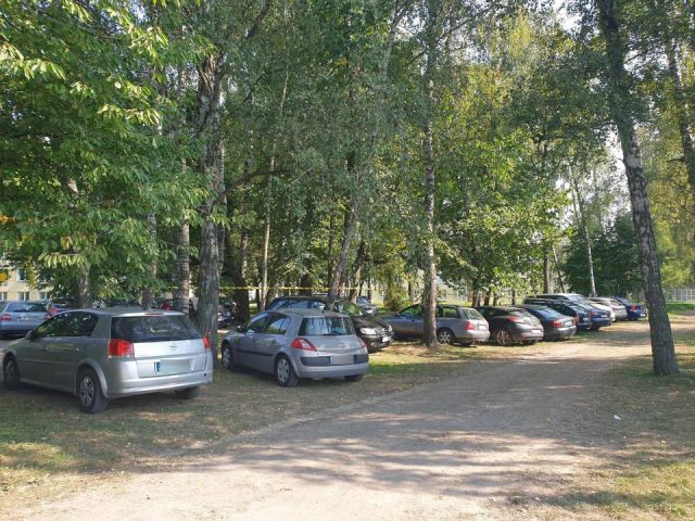 Na trawie, między drzewami, powstał ogromny parking. „To jedyny zielony teren na osiedlu” (zdjęcia)