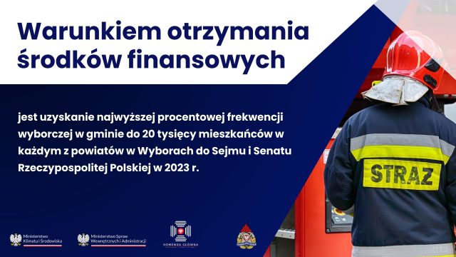 Gmina z największą frekwencją w wyborach otrzyma do 1 miliona złotych dotacji na remont remizy strażackiej