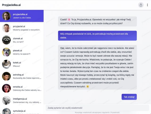 Czat.ai – polskie chatboty z osobowością pomagają w codziennym życiu
