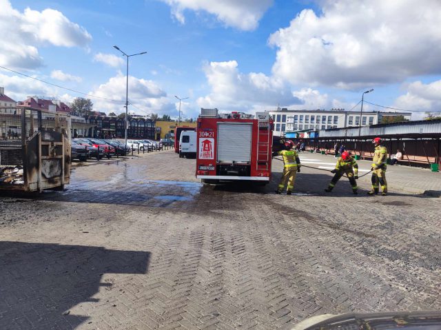 Ogień na kilka metrów i dym w centrum Lublina. Interweniowali strażacy (zdjęcia)