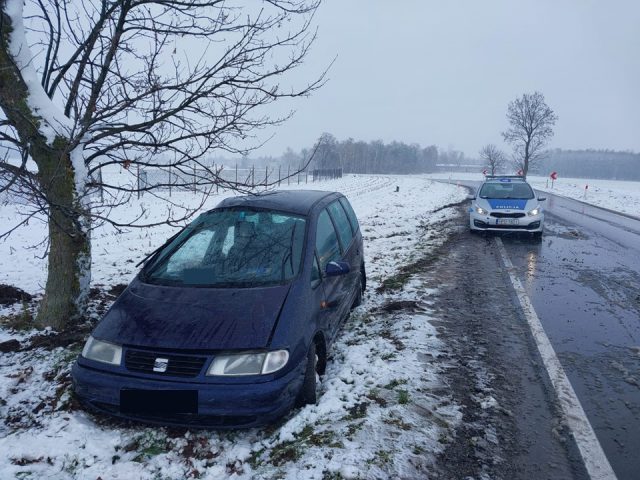 Seat wypadł z drogi i uderzył w drzewo. Jedna osoba trafiła do szpitala (zdjęcia)