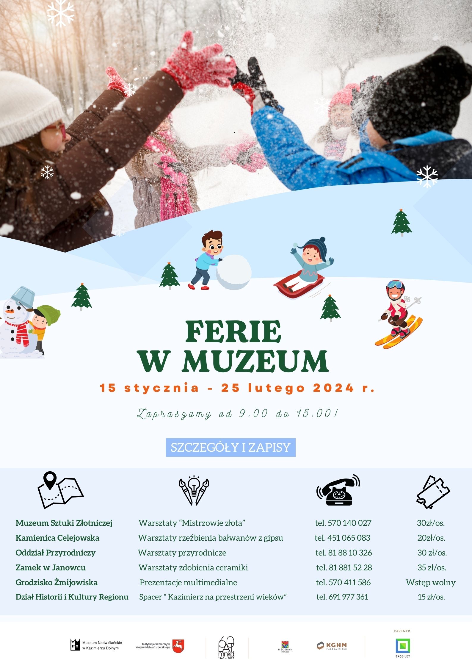 Ferie 2024 w Muzeum Nadwiślańskim w Kazimierzu Dolnym Lublin112.pl