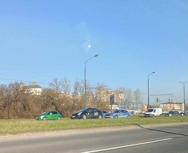 Zderzenie toyoty z sarną na al. Unii Lubelskiej w Lublinie (zdjęcia)