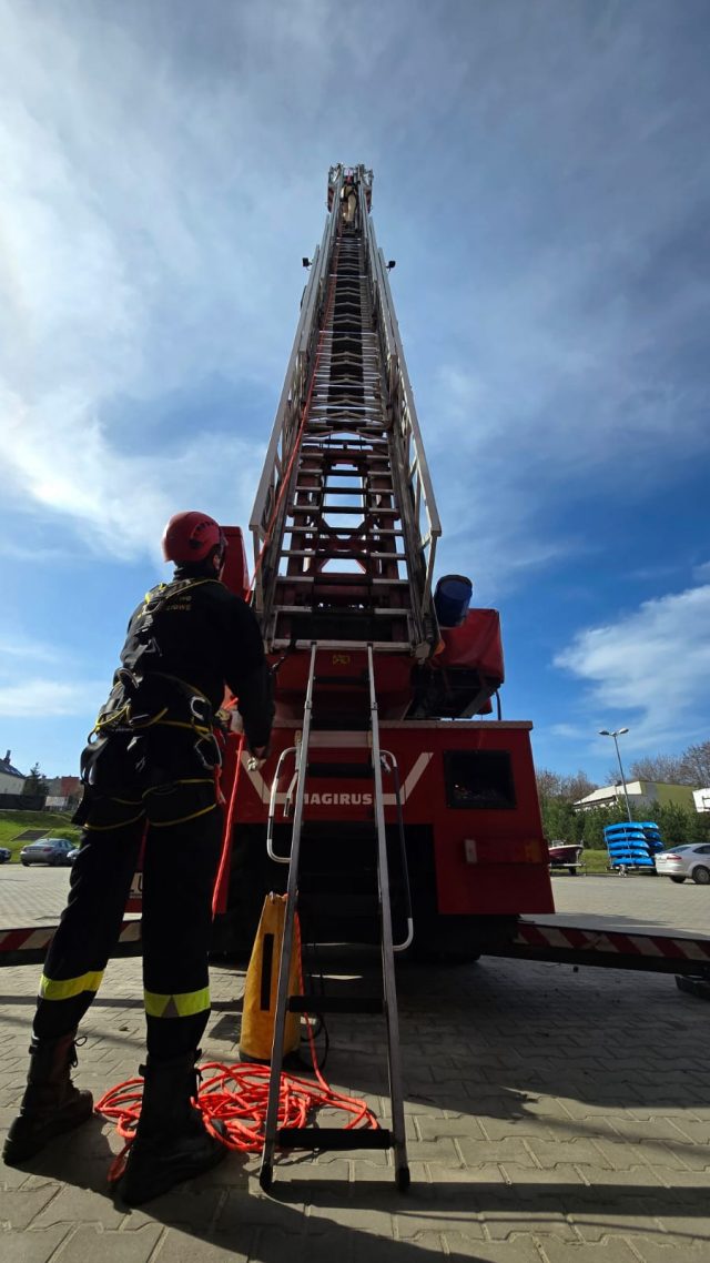 Zanim dostaną się do straży pożarnej muszą przejść sprawdzian lęku wysokości (zdjęcia)