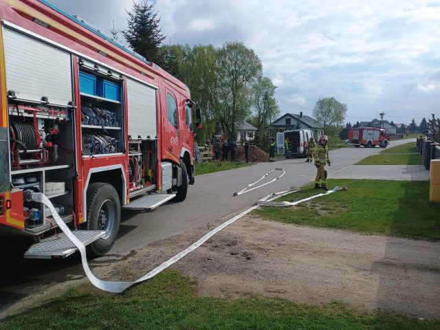 Uszkodzony gazociąg, interweniowali strażacy i pogotowie gazowe (zdjęcia)