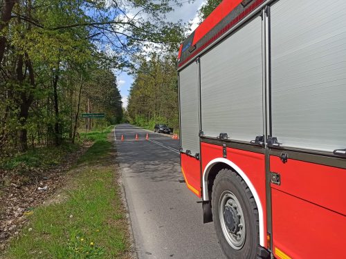 Motocyklista wypadł z drogi i uderzył w drzewo. Zginął na miejscu (zdjęcia)