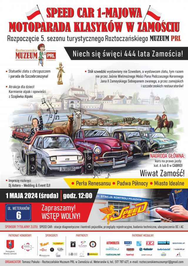 W Święto Pracy zabytkowe pojazdy zjadą do Zamościa. Będzie też motoparada klasyków