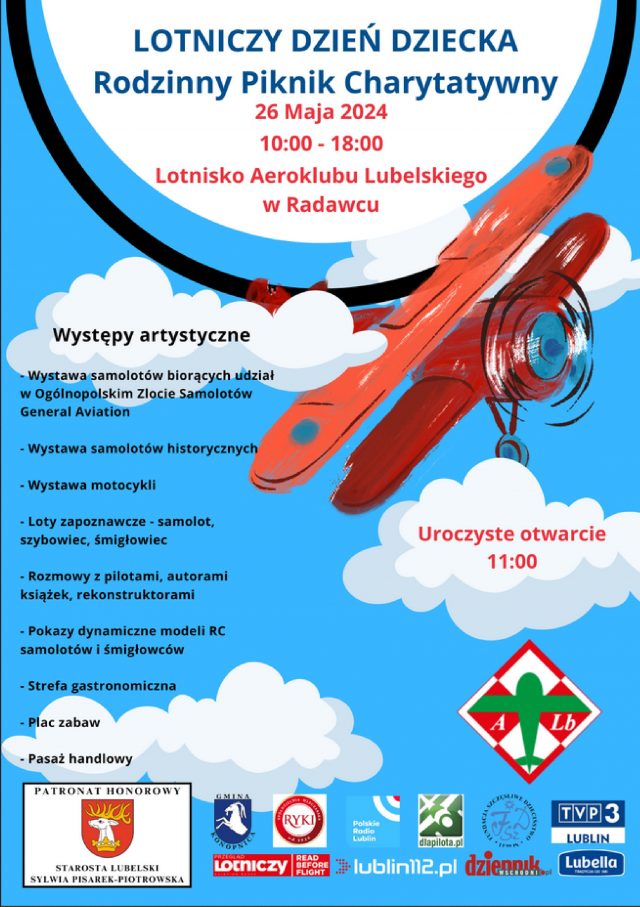 Zbliża się Lotniczy Dzień Dziecka. Na wydarzenie mają przylecieć samoloty z całego kraju