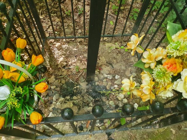 Przy leśnej kapliczce ktoś ustawił znicz, ten pękł i zaczęła się palić ściółka. „Bezmyślność przeraża” (zdjęcia)