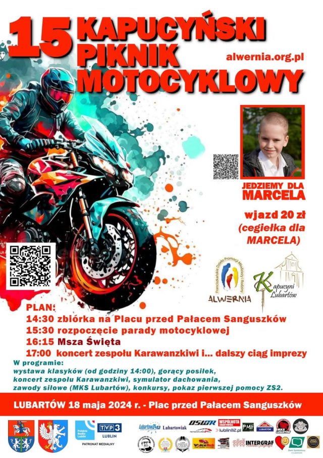 Kapucyński Piknik Motocyklowy w Lubartowie. Będzie parada jednośladów i szereg innych atrakcji