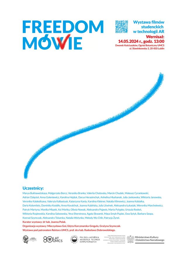 „Freedom Movie” i „Wolność w animacji”– wystawy plenerowe w Ogrodzie Botanicznym UMCS