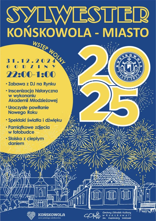 Na rynku w Końskowoli zorganizują miejskiego Sylwestra. Okazja jest szczególna, impreza ma być wyjątkowa