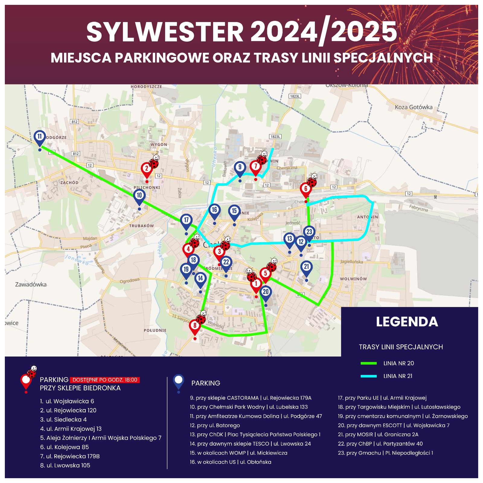 Wybierasz się na imprezę sylwestrową do Chełma? Sprawdź ważne informacje