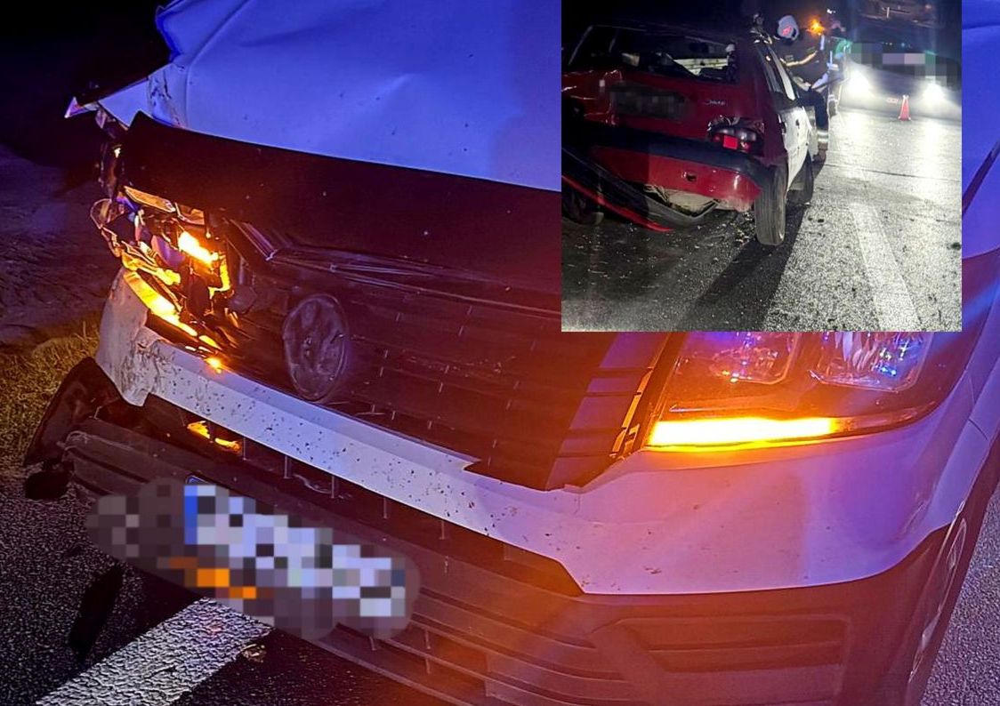 Nocne zderzenie busa i osobówki na obwodnicy Lubartowa