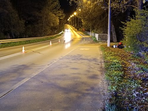 Zderzenie motocyklisty z łosiem. Nastolatek w szpitalu, po zwierzęciu została tylko sierść (zdjęcia)