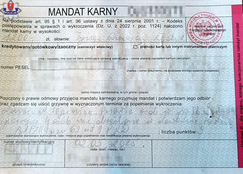 Przewoził za dużo pasażerów, stracił prawo jazdy
