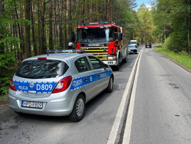 Utrudnienia na drodze powiatowej w okolicach Starego Zadybia (zdjęcia)