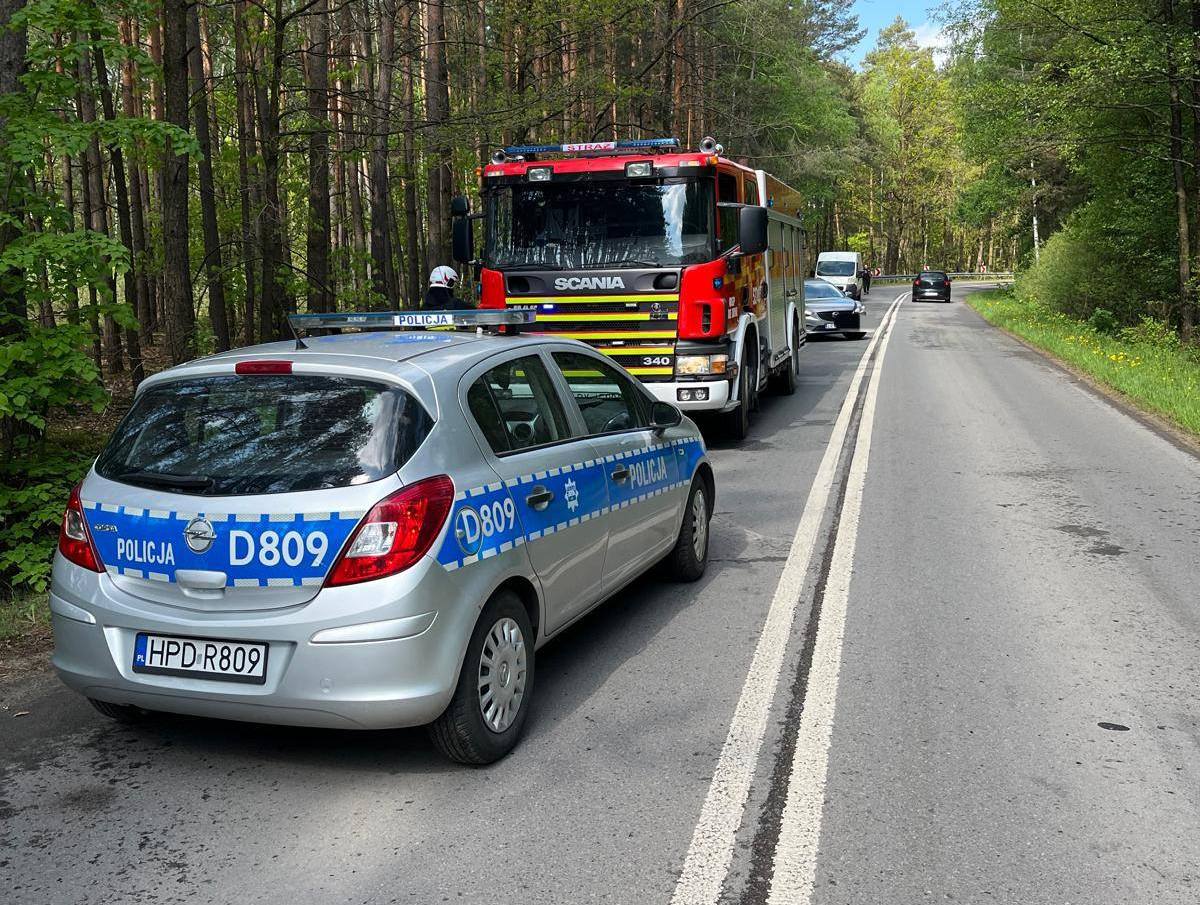 Utrudnienia na drodze powiatowej w okolicach Starego Zadybia (zdjęcia)