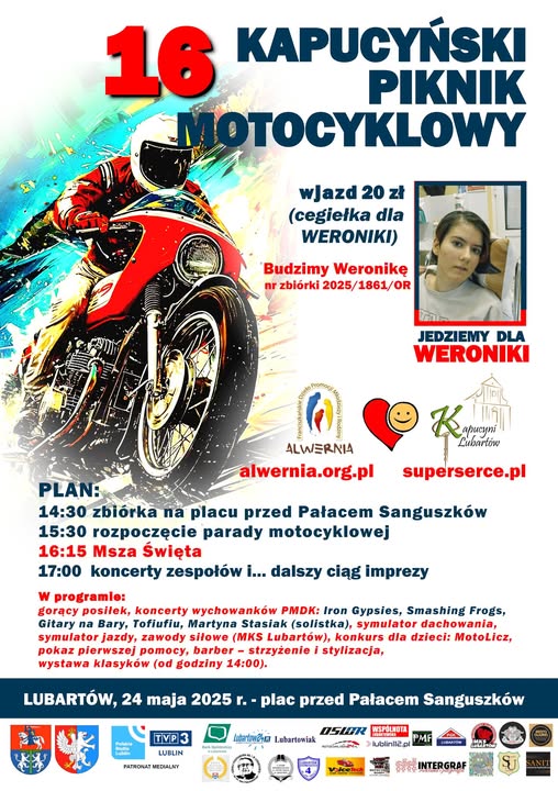 Kapucyński Piknik Motocyklowy już w sobotę. Impreza jak zawsze ma wymiar charytatywny
