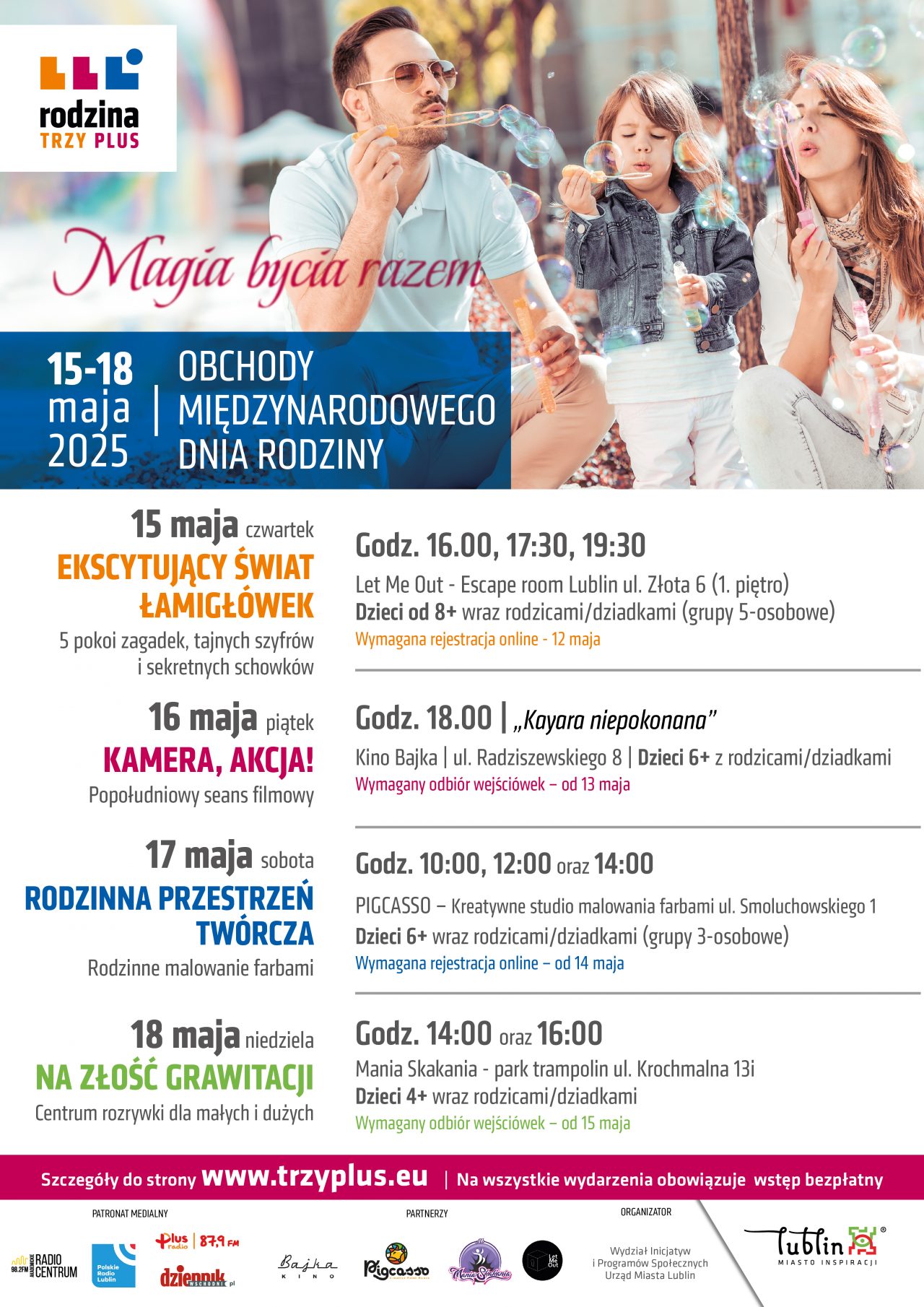 Lublin będzie świętował Międzynarodowy Dzień Rodziny