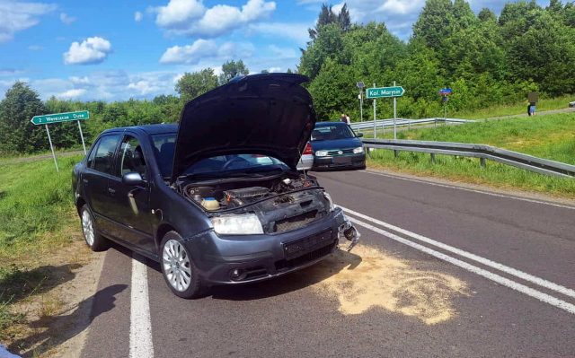 Zignorował znak stop, doprowadził do wypadku. Jedna osoba trafiła do szpitala (zdjęcia)