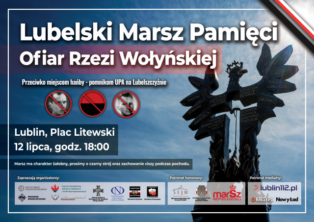 Będą wspominać ofiary ludobójstwa. Przez Lublin przejdzie Marsz Pamięci Ofiar Rzezi Wołyńskiej