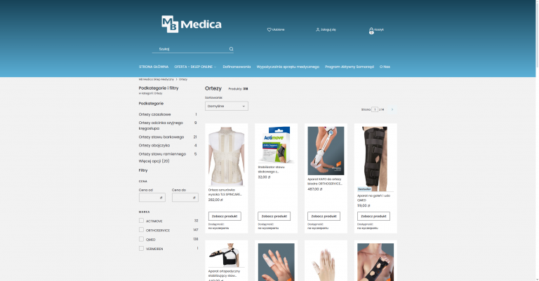 Ortezy - Sklep ortopedyczny MB Medica