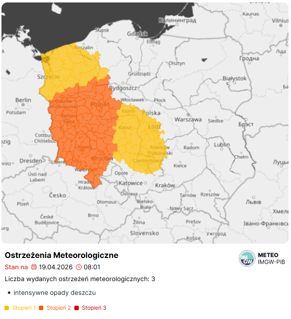 IMGW alarmuje. Ulewne deszcze i burze uderzą w dużą część Polski