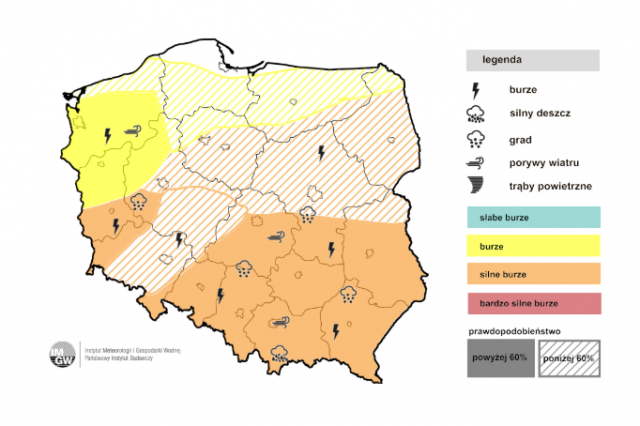 Silne burze prognozowane w woj. lubelskim. Możliwy nowy rekord temperatury w regionie