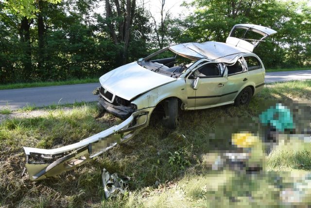 Dachowanie Skody w Biłgoraju. Ranny 47-latek miał ponad 2 promile alkoholu