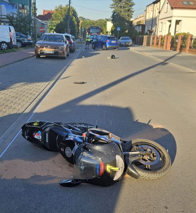 17-letni motorowerzysta trafił do szpitala po wypadku w Radzyniu Podlaskim