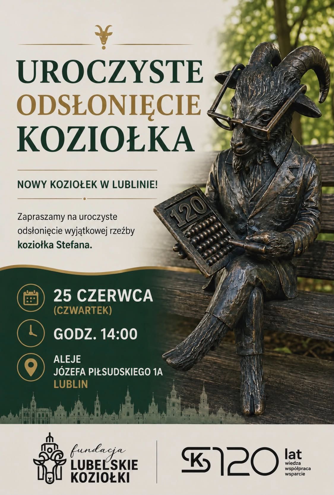 Nowy koziołek pojawi się w Lublinie. Uroczyste odsłonięcie rzeźby Stefana już 25 czerwca