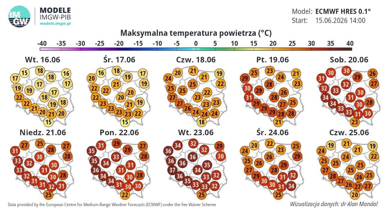 Upał wróci do Polski. Województwo lubelskie najpierw z burzami, później z temperaturą powyżej 30 stopni